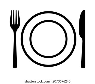 dinner set on a white background