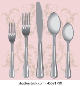 dinner setting vector