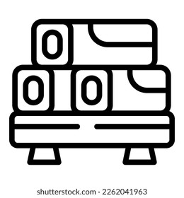 Dinner spring roll icon outline vector. Food cuisine. Chinese meal