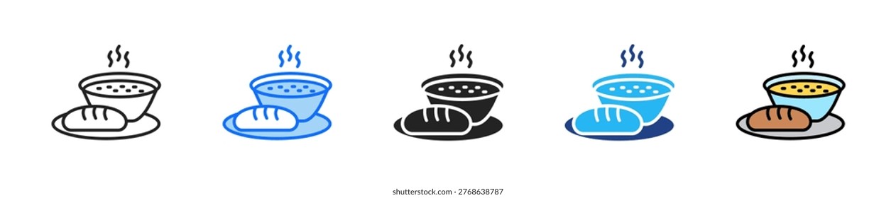 Dinner Starter Icon Set Multiple Style Collection