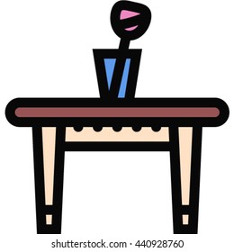 dinner table Filled Outline Icon