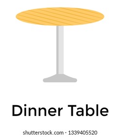 Dinner table flat icon design 