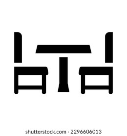 dinner table glyph icon illustration vector graphic