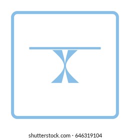 Dinner table icon. Blue frame design. Vector illustration.