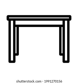 Abendtisch-Symbol. Feines Rahmendesign mit bearbeitbarer Hubbreite. Vektorgrafik.