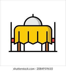 
Dinner Table icon in colored outline
