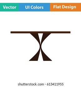 Dinner table icon. Flat design. Vector illustration.