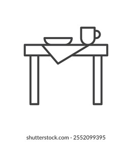 Dinner table icon. line style vector icon.