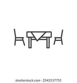 Dinner table icon set. vector illustration.