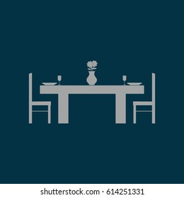 Dinner Table Icon Vector