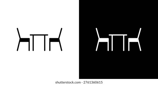 Dinner table icon vector graphics, a flat solid icons