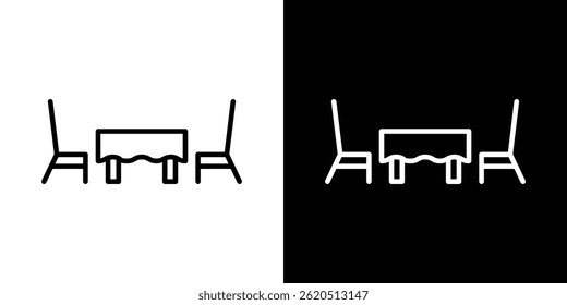 Dinner table icon vector, illustration logo template in trendy style