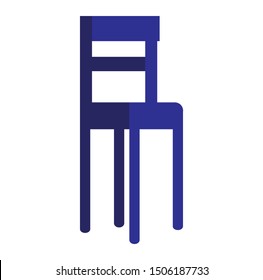 Dinner table inside home design vector illustration