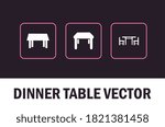 dinner table vector for designer.