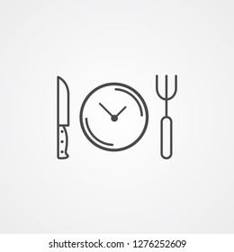 Dinner time vector icon sign symbol
