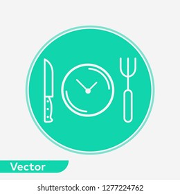 Dinner time vector icon sign symbol
