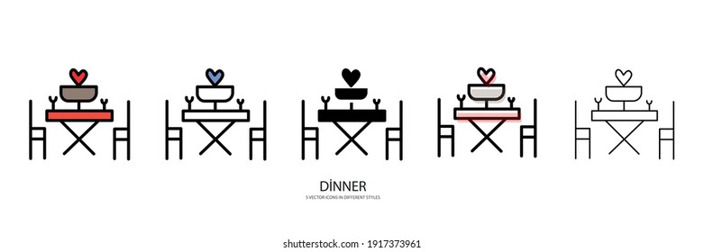 dinner time vector type icon