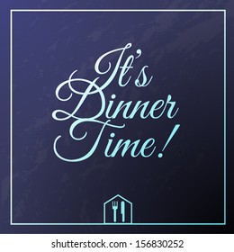 dinner time vintage greeting card