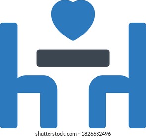 dinner vector glyph color icon 