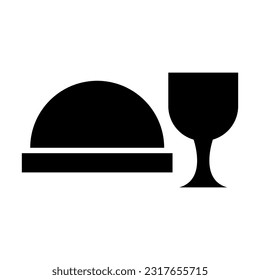 Dinner Vector Glyph Icon For Personal And Commercial Use.
