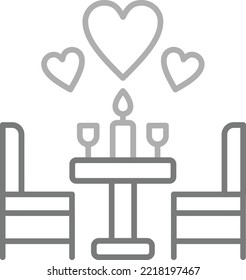 Abendessen, Vektorsymbol. Kann für Druck-, Mobil- und Web-Anwendungen verwendet werden.