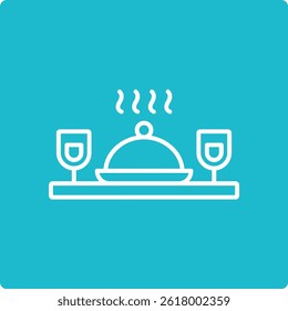 Dinner vector icon. Can be used for printing, mobile and web applications.