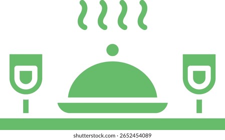 Ícone do vetor de jantar. Pode ser usado para impressão, aplicativos móveis e da Web.