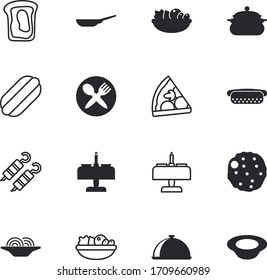 dinner vector icon set such as: cutlery, stick, cover, shadow, icons, mutton, pizza, outdoors, meatball, saucepan, grill, marinated, soup, noodle, pepperoni, pots, italy, kebab, abstract, clean