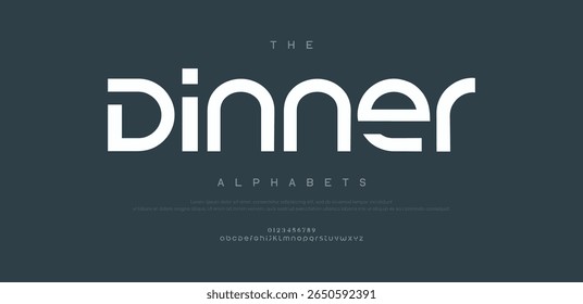 Dinner vector illustration of alphabet letter A to Z