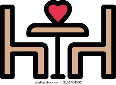 ilustración vectorial de cena aislada en un fondo transparente. iconos vectoriales de trazo para el concepto o gráficos web.
