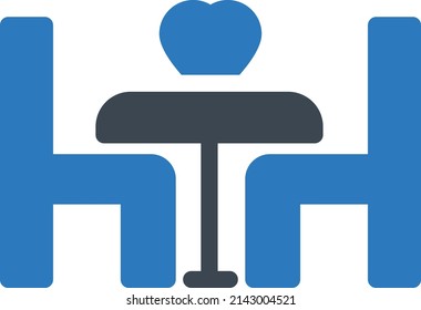 ilustración vectorial de cena aislada en un fondo transparente. iconos vectoriales de glifo para el concepto o gráficos web.