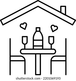 dinner  Vector illustration on a transparent background.Premium quality symmbols.Stroke vector icons for concept and graphic design.