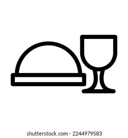 Dinner Vector Line Icon Design