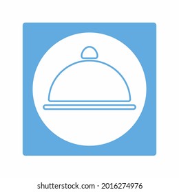 Dinner - White Moon Style.app,logo,and ui.Vector file.EPS 10.Line style design.Editable stroke