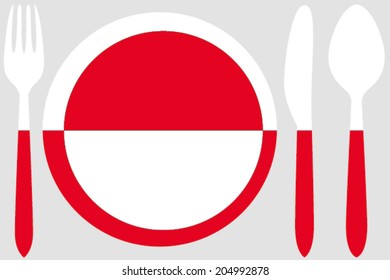 Dinnerware With The Flag Of Greenland