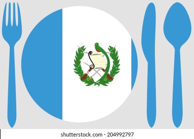 Dinnerware with the flag of Guatemala