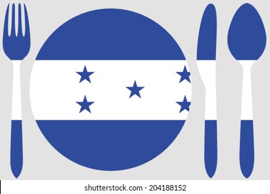 Dinnerware with the flag of Honduras