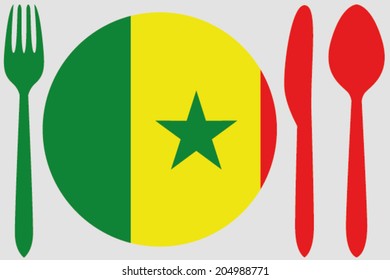 Dinnerware With The Flag Of Senegal