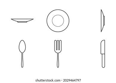 Dinnerware Icon.  Very Suitable For Business, Industry, Icon, Logo, Initials, Etc.