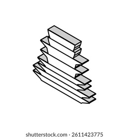 dinnerware plates isometric icon vector. dinnerware plates sign. isolated symbol illustration