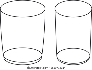 Dinnerware set. Contour of cups and plates.