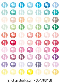 Dinnerware spoon and fork icons for printable stickers usable in planners agendas notebooks etc.