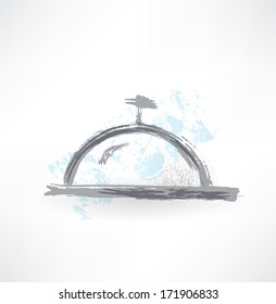 dinning grunge icon.