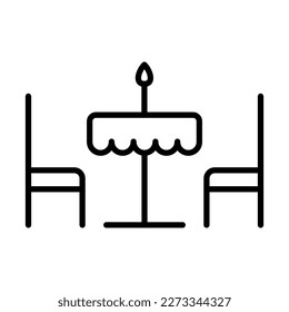 Dinning Room Icon Logo Design Vector Template Illustration Sign And Symbol Pixels Perfect