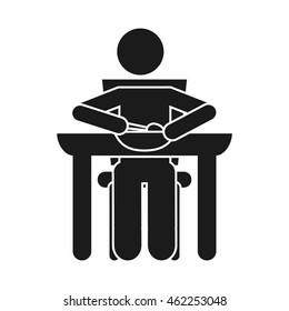 dinning room silhouette icon vector illustration design