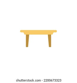 Dinning table icon in color, isolated on white background 