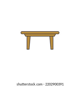 Icono de tabla de despiece en color, aislado en fondo blanco 
