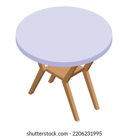 Dinning table icon. Isometric of dinning table vector icon for web design isolated on white background