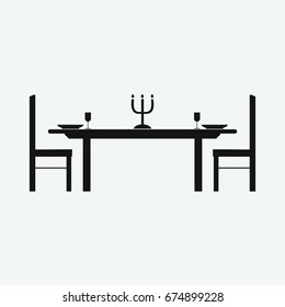 dinning table icon vector