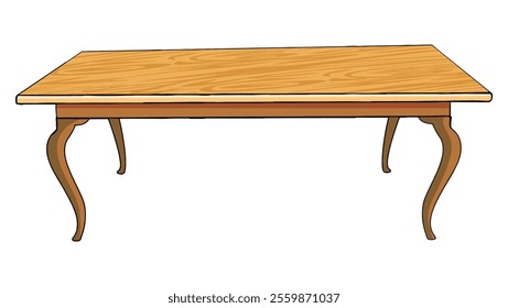 A dinning table isolated on white background